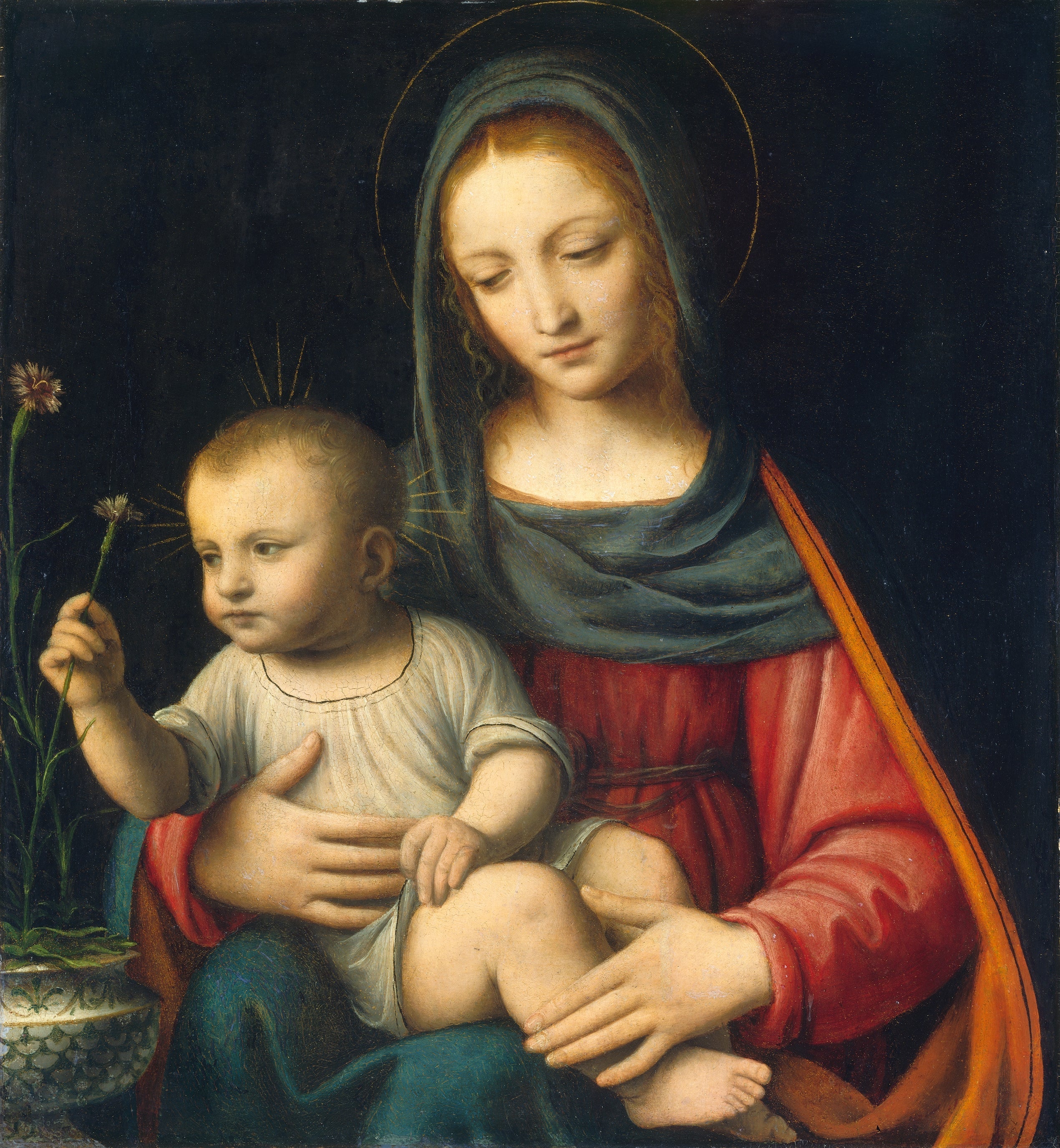 La Vierge à l'œillet - Bernardino Luini image 1 reproduction de peinture à l’huile