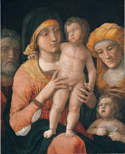 La Vierge à l’Enfant avec les saints Joseph Élisabeth et Jean le Baptiste - Andrea Mantegna - Alpha Reproduction