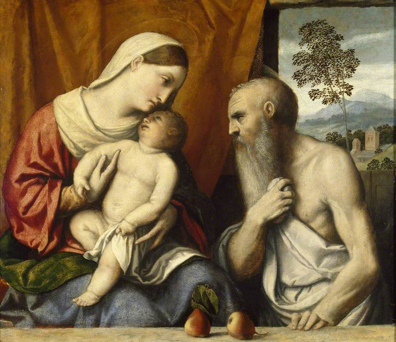 La Vierge à l'Enfant avec saint Jérôme - Alessandro Bonvicino