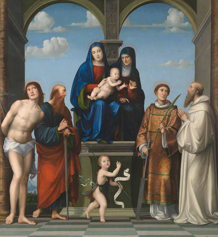 La Vierge à l'Enfant avec sainte Anne et d'autres saints - Francesco Francia
