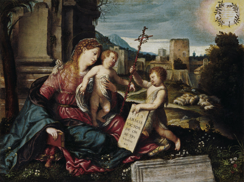 La Vierge à l'Enfant et le jeune saint Jean - Alessandro Bonvicino