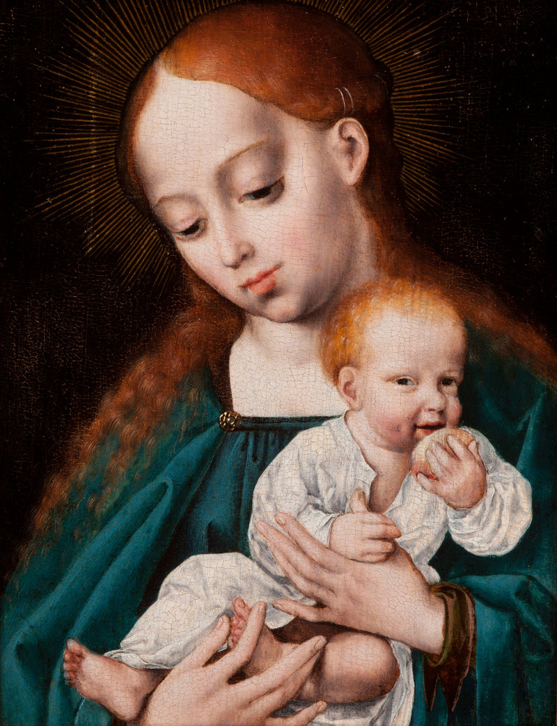 La Vierge à l'Enfant mangeant une pomme - Joos van Cleve