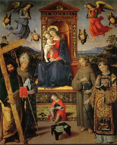 La Vierge à l’Enfant trônant avec des saints - Pinturicchio - Alpha Reproduction