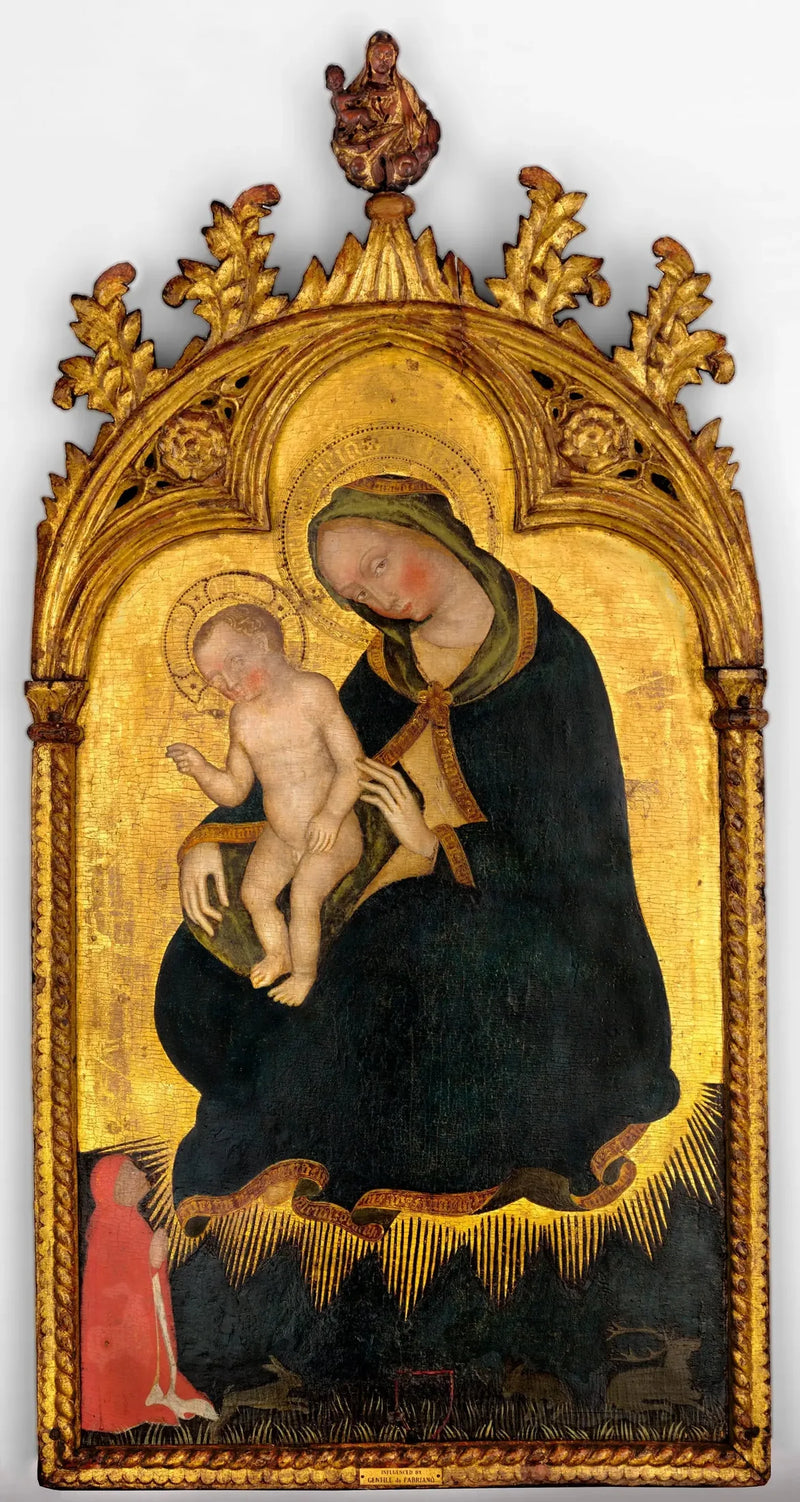 La Vierge de l'Humilité, avec un donateur - Gentile da Fabriano