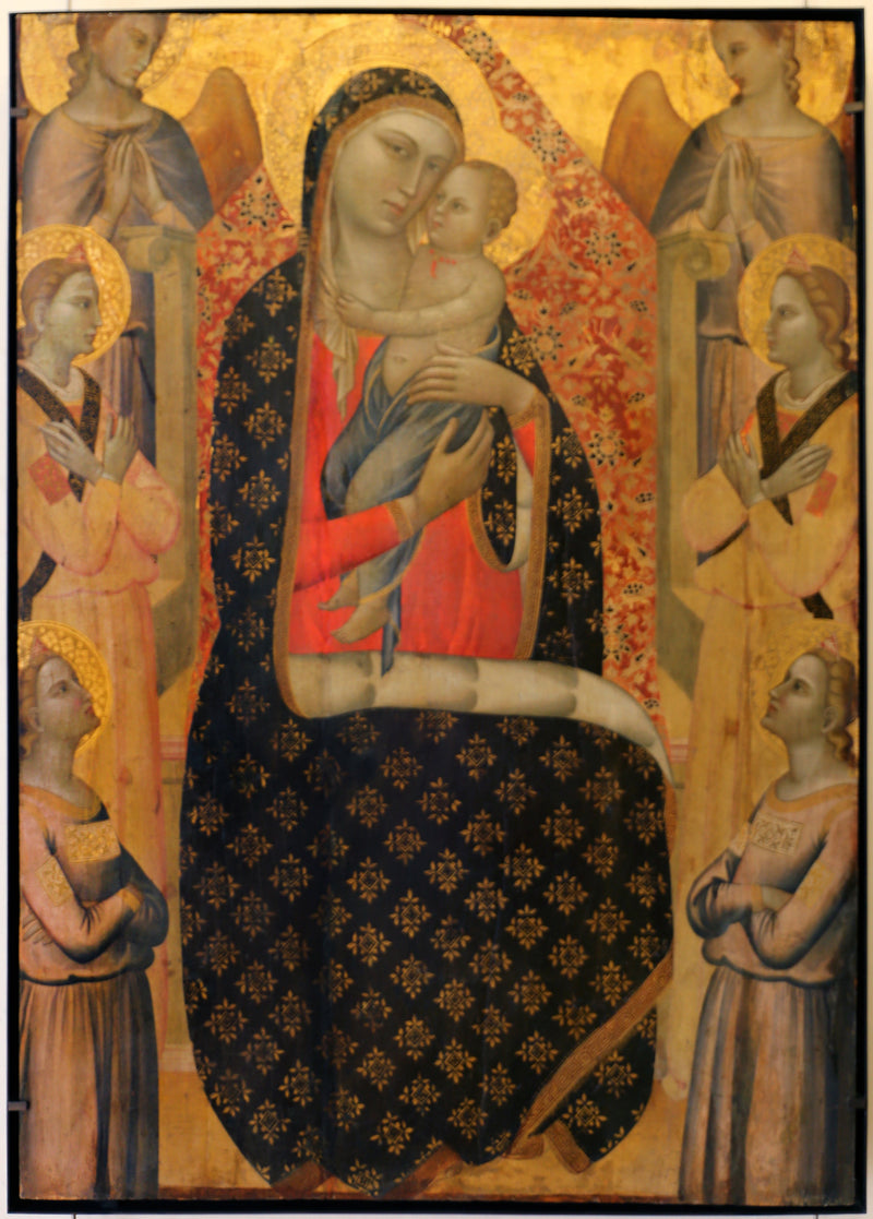 La Vierge de Majesté entourée de six anges - Francescuccio Ghissi