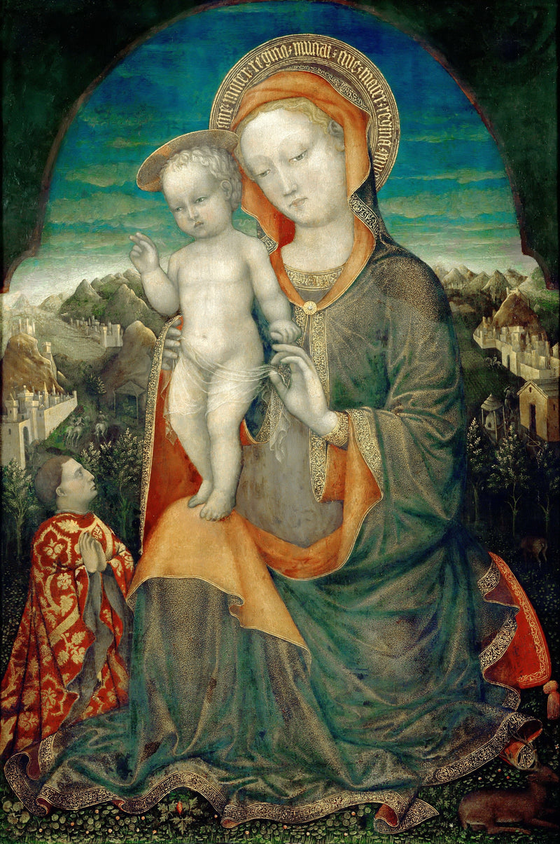 La Vierge d'humilité adorée par un prince de la maison d'Este - Iacopo Bellini