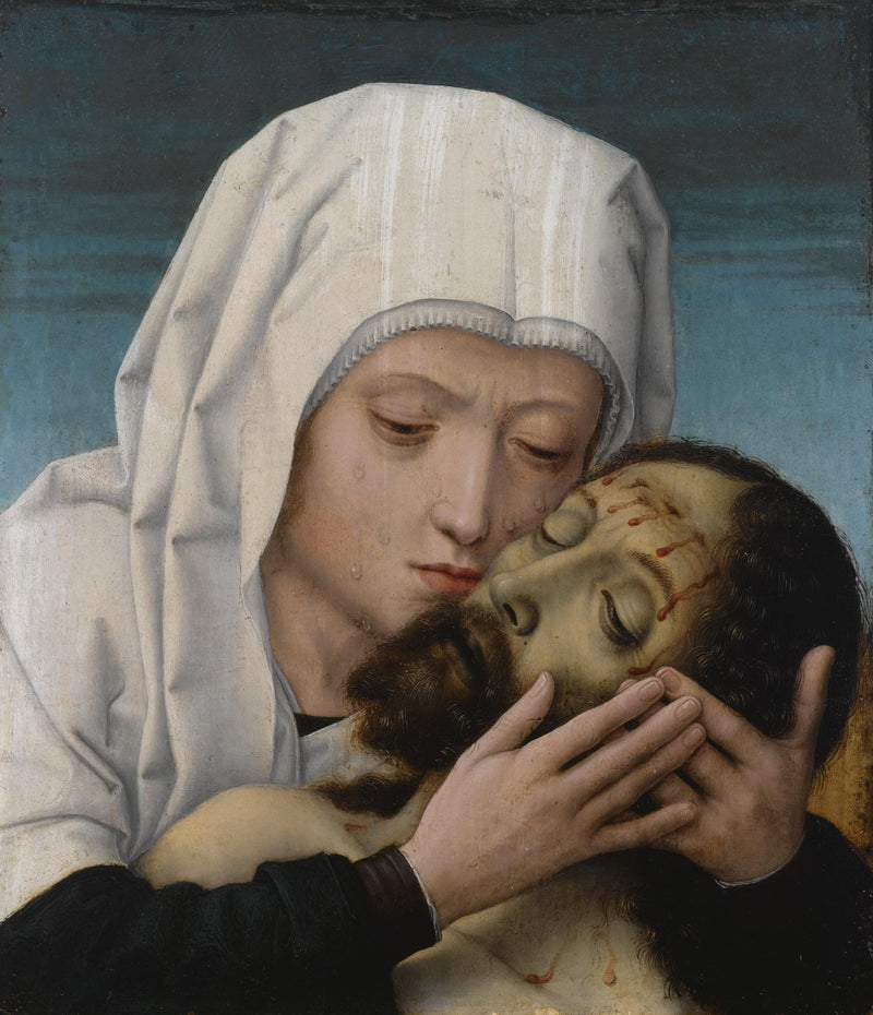 La Vierge embrassant la tête du Christ mort. - Gérard David