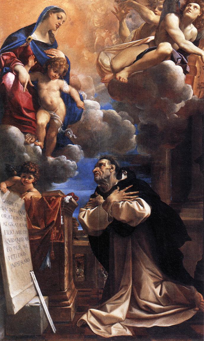 La Vierge et l'Enfant apparaissant à Saint Hyacinthe - Ludovico Carracci