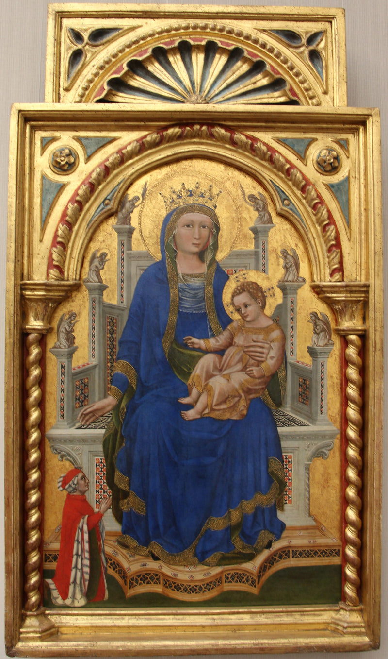 La Vierge et l'Enfant bénissant trônant avec un donateur - Guariento di Arpo