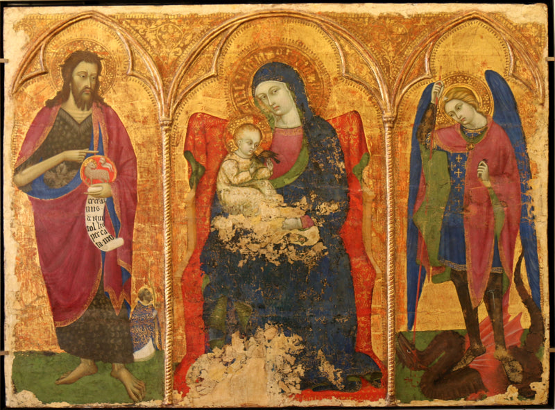 La Vierge et l'Enfant entre saint Jean Baptiste et saint Michel - Barnaba da Modena