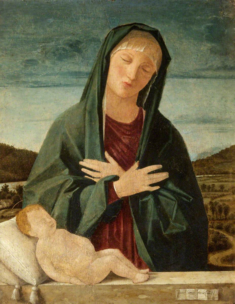 La Vierge Marie adorant l'Enfant Jésus endormi - Cima da Conegliano
