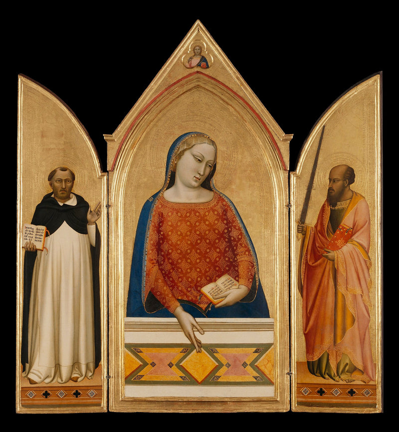 La Vierge Marie avec les saints Thomas d'Aquin et Paul - Bernardo Daddi