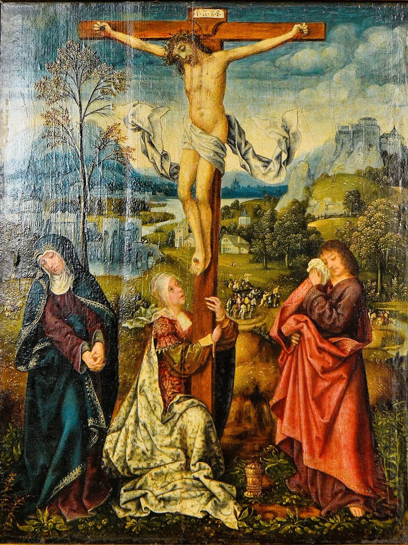 La Vierge, Marie Madeleine et saint Jean au pied de la Croix - Quentin Metsys