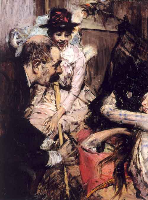 La visita domenicale - Giovanni Boldini image 1 reproduction artisanale de tableau