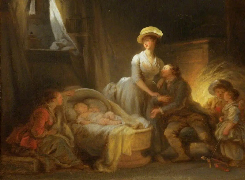 La Visite à la nourrice - Jean-Honoré Fragonard