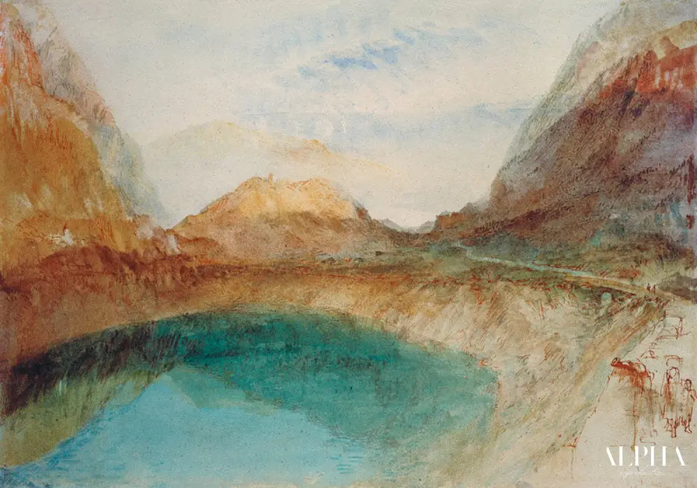 Lac dans les Alpes suisses - William Turner - Reproductions de tableaux et peintures haut de gamme