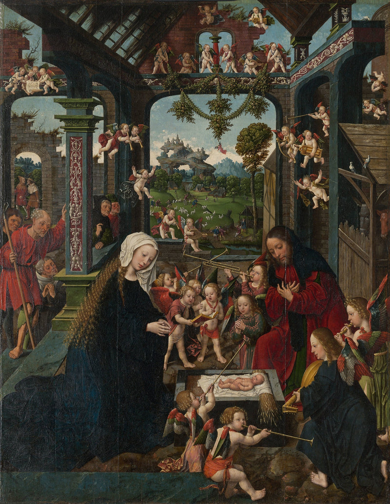 L'Adoration de l'Enfant Jésus - Jacob Cornelisz van Oostsanen