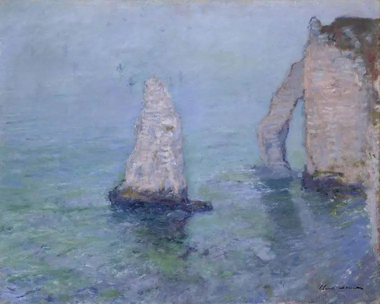 L'aiguille de roche et la porte d'Aval, Étretat - Claude Monet