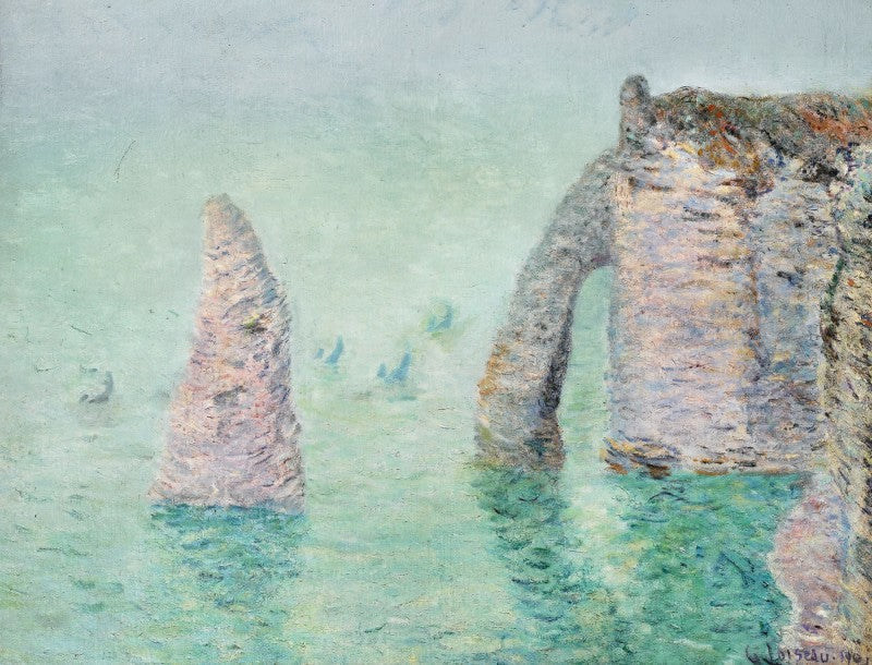 L'aiguille Et La Porte D'aval (étretat) - Gustave Loiseau