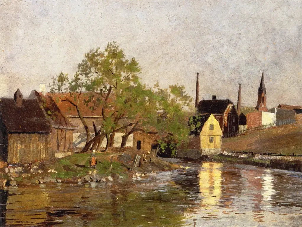 Reproduction du tableau « L'Akerselva - Edvard Munch » par Alpha Reproduction en peinture à l’huile