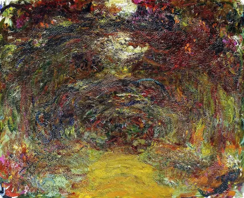 L'allée des rosiers - Claude Monet