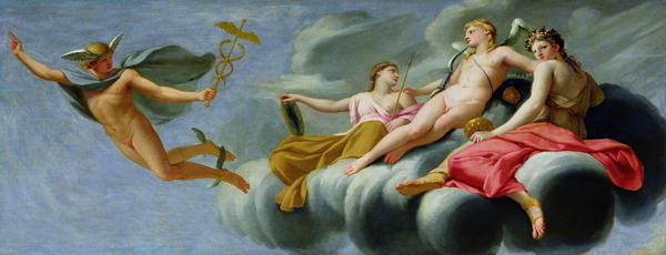 L'Amour ordonne à Mercure d'annoncer son pouvoir à l'univers - Eustache Le Sueur
