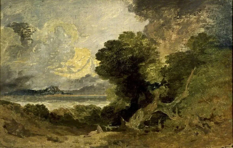 Landscape with Lake and Fallen Tree - J. M. W. Turner
