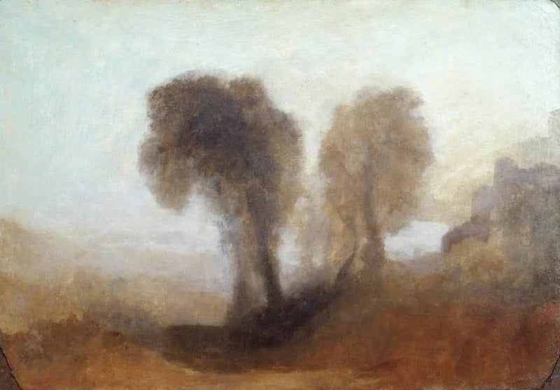 Landscape with Trees and a Castle - J. M. W. Turner