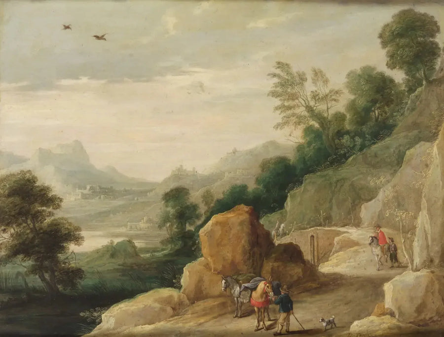 Landschaft mit zwei Maultieren - David Teniers le Jeune