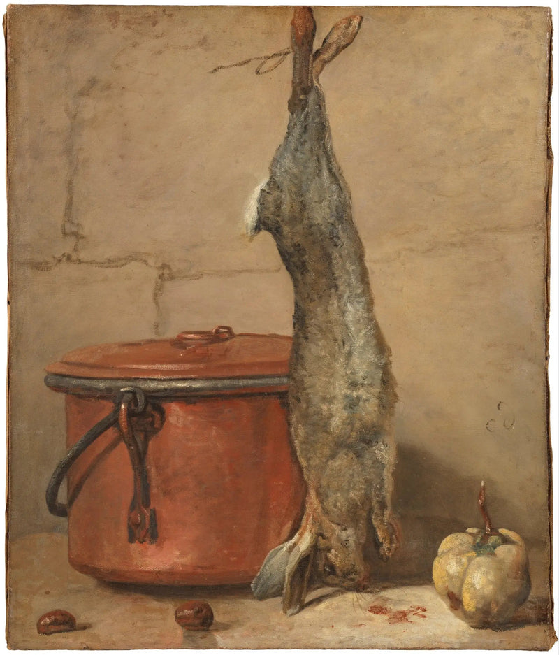 Lapin et marmite en cuivre - Jean Siméon Chardin