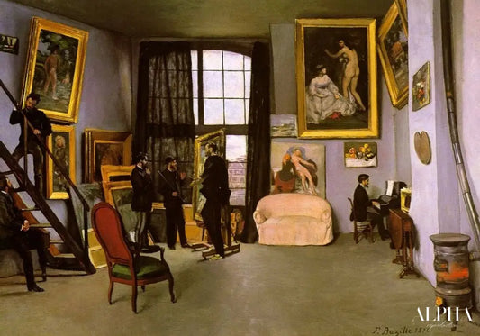 L'atelier de l'artiste, rue de la Condamine - Frédéric Bazille - Reproductions de tableaux et peintures haut de gamme