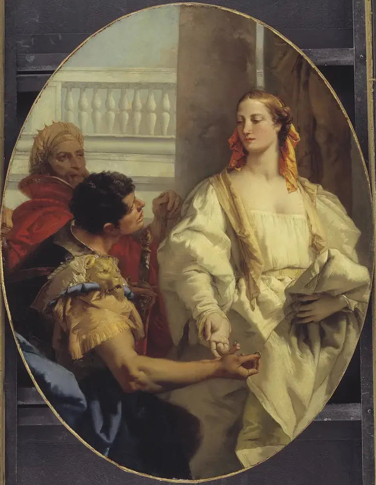 Latinus offrant sa fille Lavinia à Énée en mariage - Giovanni Battista Tiepolo