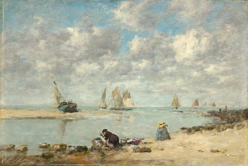 Lavandière près de Trouville - Eugène Boudin