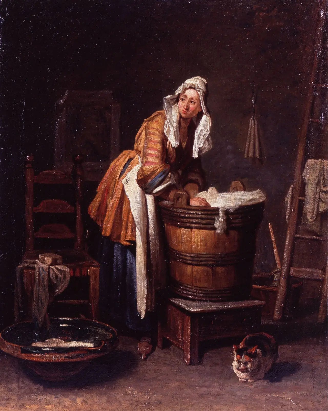 Laveuse - Jean Siméon Chardin image 1 tableau peint à l’huile sur toile