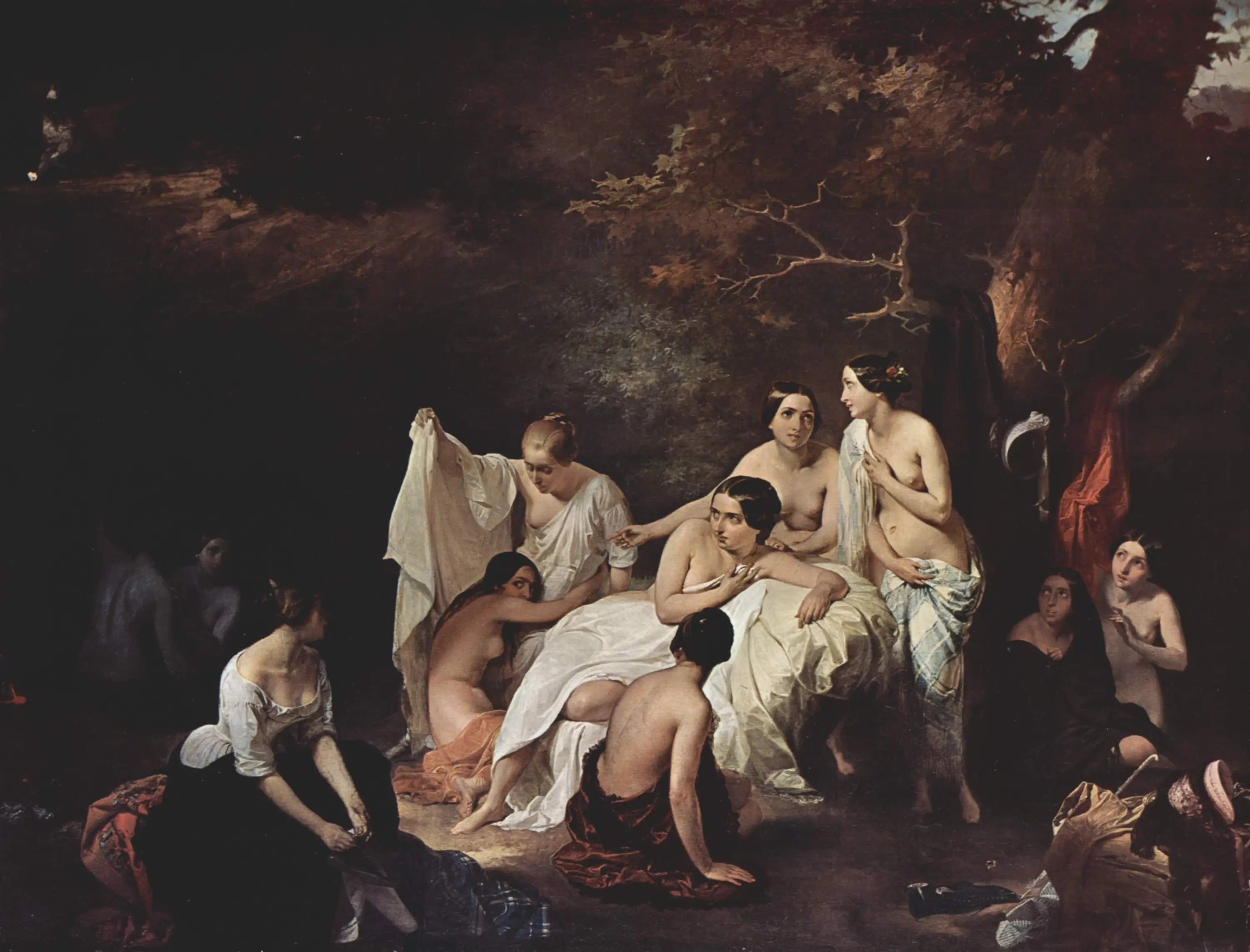 Le Bain des nymphes - Francesco Hayez image 1 reproduction artisanale de tableau