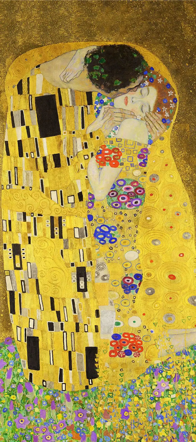 💛 Le Baiser (Détail II) – Gustav Klimt (1907–1908)