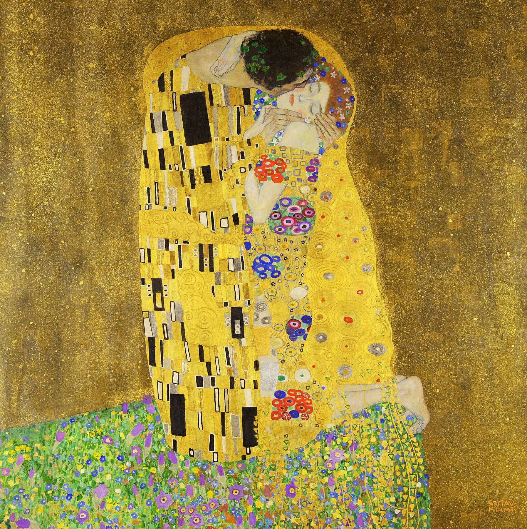 Reproduction du tableau « Le Baiser - Gustav Klimt » par Alpha Reproduction en peinture à l’huile