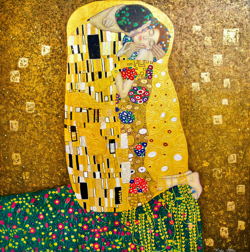Le Baiser Réimaginé par Master Apollon | 200 x 200 cm