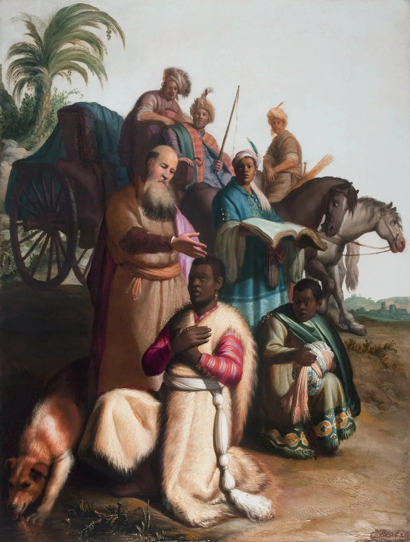 Le Baptême de l'eunuque - Rembrandt