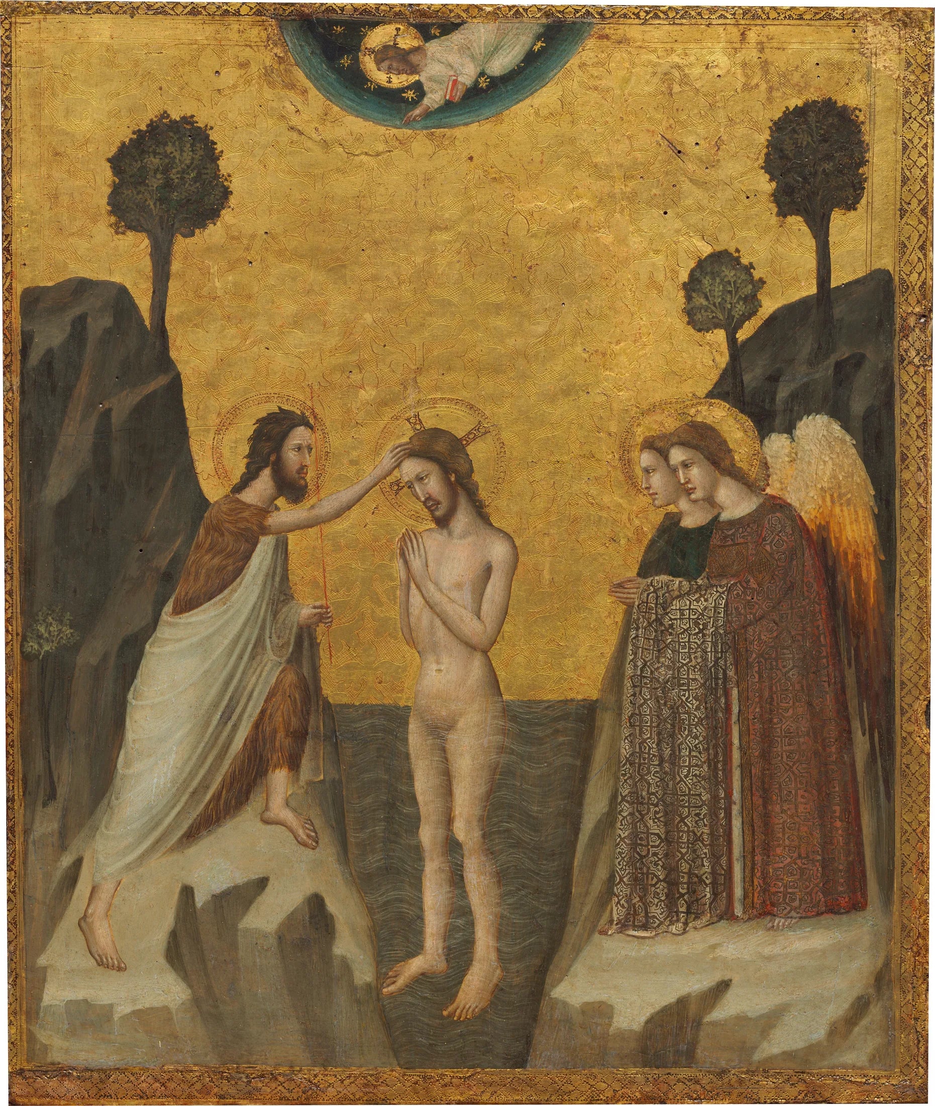 Le baptême du Christ - Giovanni Baronzio image 1 copie peinte à la main à l’huile