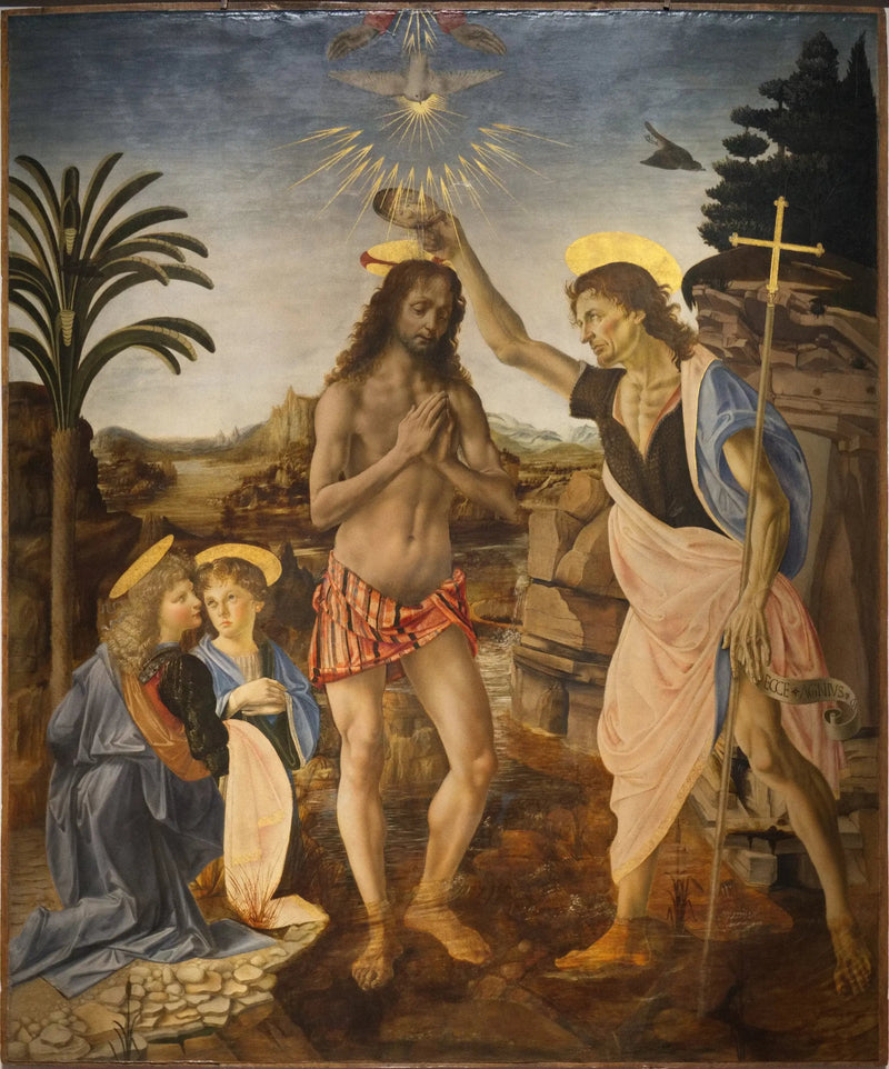Le Baptême du Christ - Léonard de Vinci