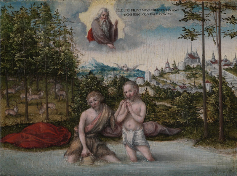 Le baptême du Christ - Lucas Cranach the Elder