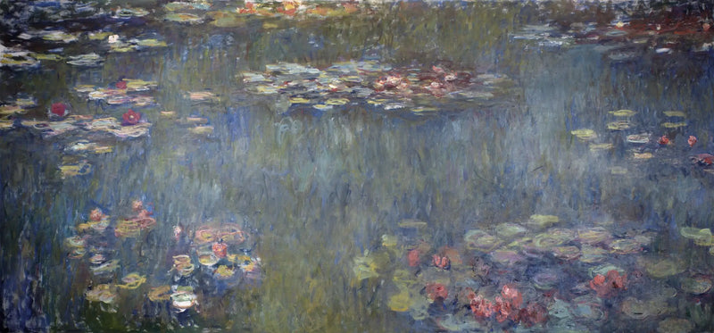 Le Bassin aux nymphéas, reflets verts - Claude Monet