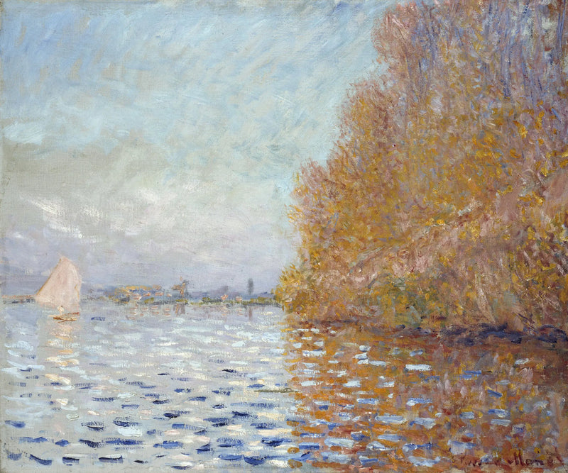 Le Bassin d'Argenteuil avec un Voilier - Claude Monet