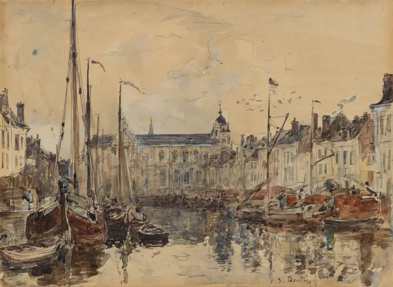 Le Bassin du commerce à Bruxelles - Eugène Boudin