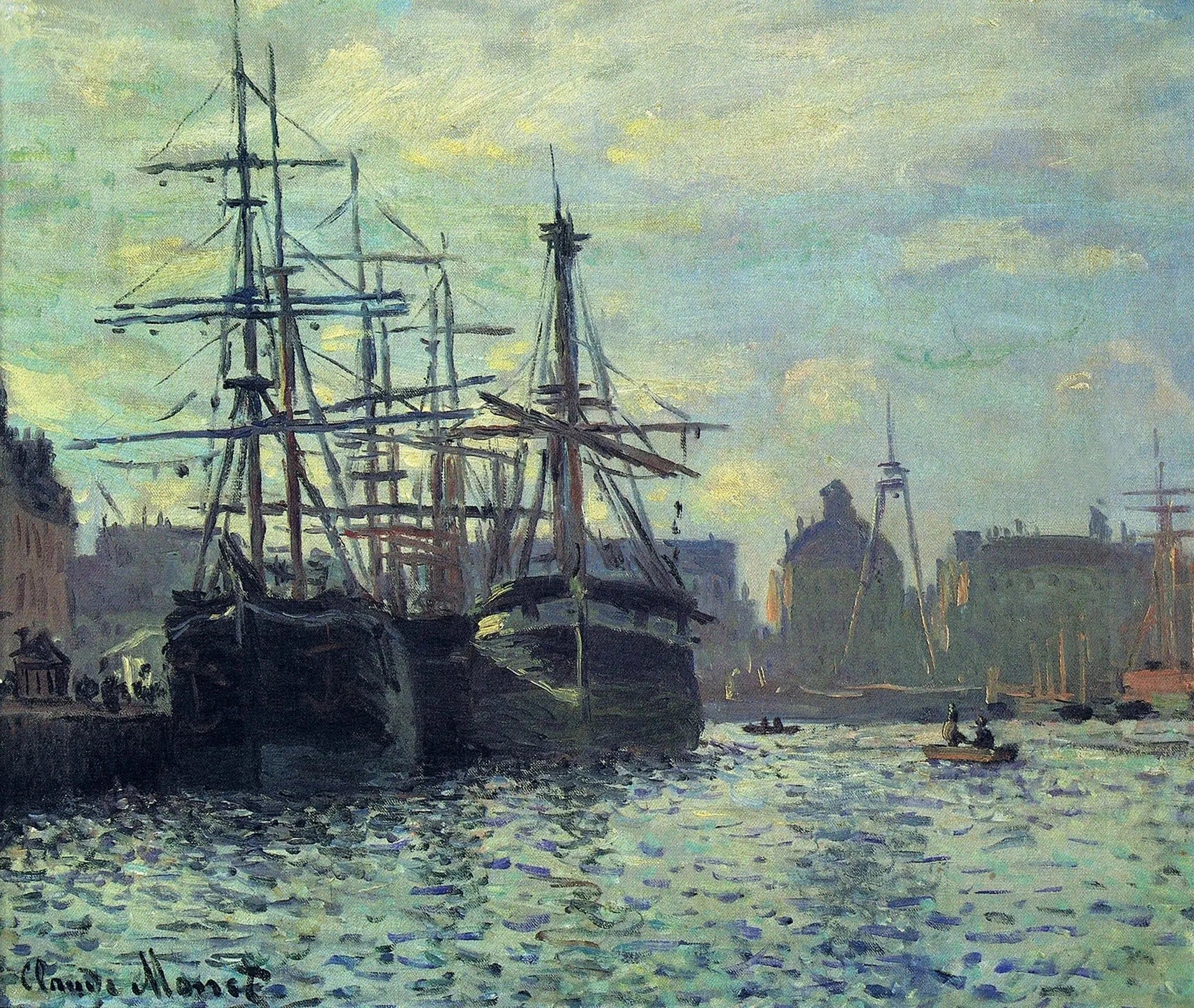 Le Bassin du commerce, Le Havre W294 par Claude Monet, vers 1874, La Boverie
