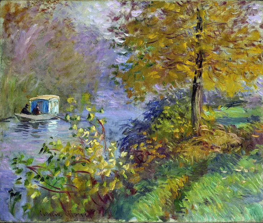 Le bateau-atelier - Claude Monet