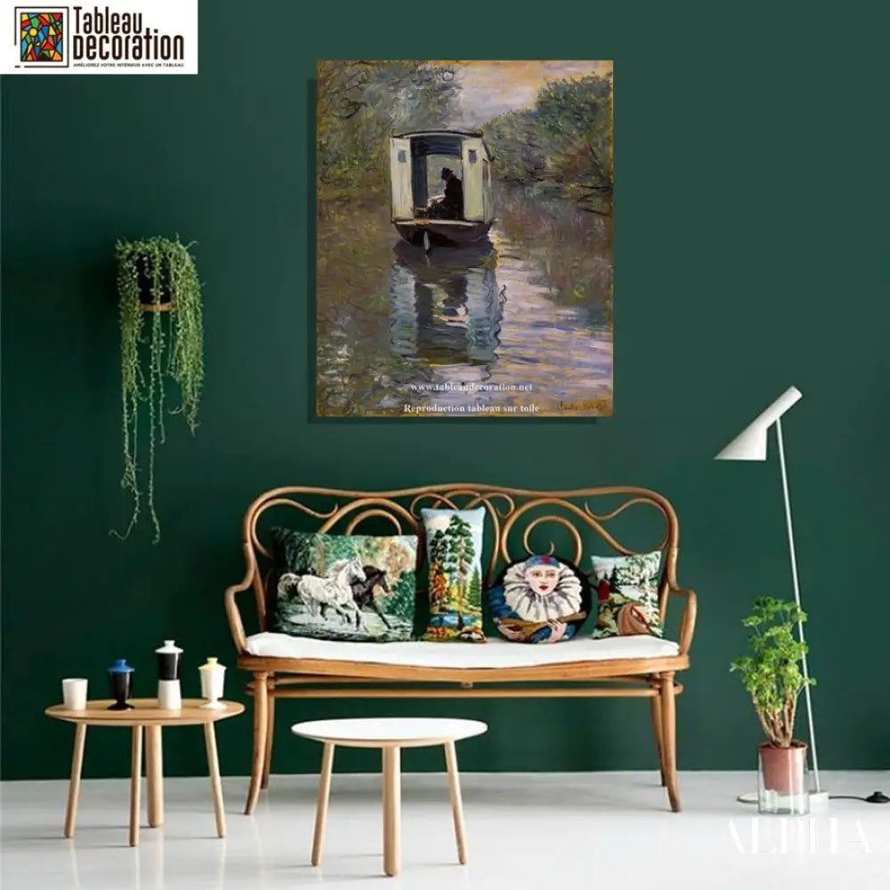 Le Bateau-atelier - Tableau Monet - Reproductions de tableaux et peintures haut de gamme