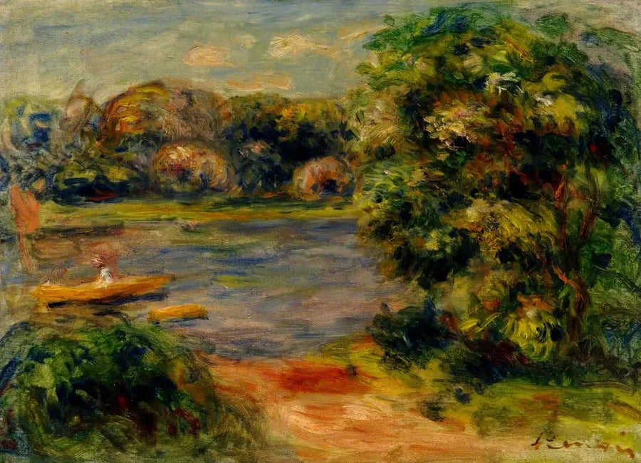 Le bateau sur le lac - Pierre-Auguste Renoir