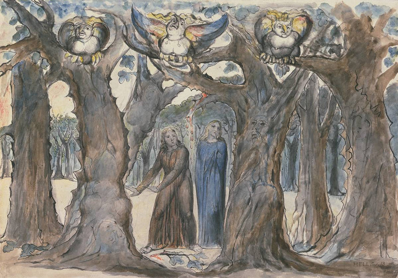 Le Bois des suicidaires : Les Harpies et les Suicides - William Blake